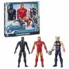 Marvel Avengers Série Titan Hero – Lot de figurines 7,6 x 30,5 cm – Black Panther | Ironman | Thor – MWT LTD