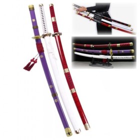 BRELHF Épée de samouraï 76cm/103cm Accessoire Cosplay Anime Japonais avec Fourreau et Support, Roronoa Zoro Épée Katana Size