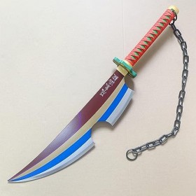 ZXCVBN Épée de Lame Katanas en Bambou pour Cosplay Demon Slayer-Uzui Tengen, Accessoire darme de Dessin animé Japonais Katan