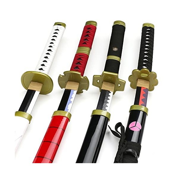 Uvency 102 Cm/41 Pouces Samurai Katana Épée Avec Gaine, Accessoire En Bois Cosplay Japonais Katana Anime Ninja Épée Lame Joue