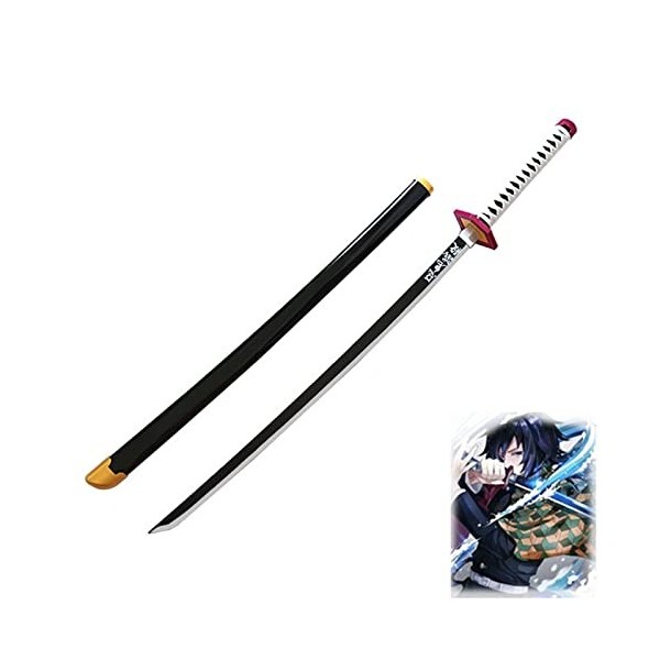 Lame De Tueur De Démons Bambou en Bois Cosplay Anime Épée Accessoire Modèle Darme,Jouet Darme Katana Japonais pour Les Fans