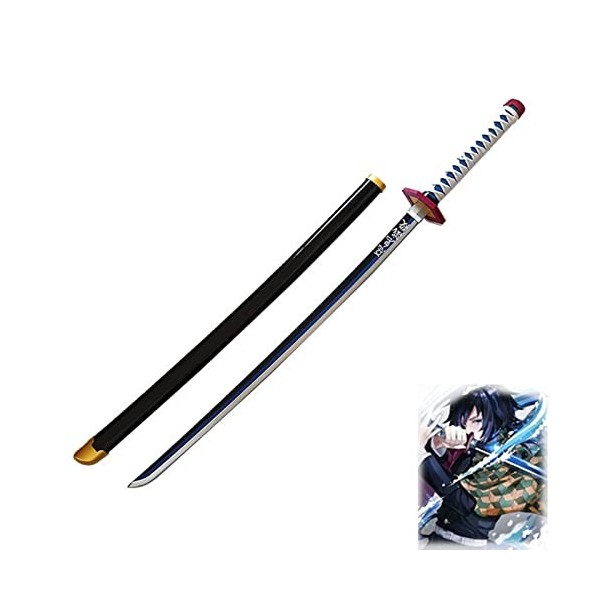 Lame De Tueur De Démons Bambou en Bois Cosplay Anime Épée Accessoire Modèle Darme,Jouet Darme Katana Japonais pour Les Fans