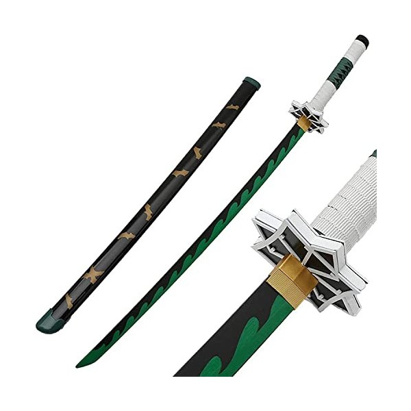 Épée en Bois Lame de tueur de démons COS épée en bois Agatsuma Zenitsu Prop modèle darme,pour les amateurs danime,jouets d
