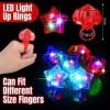 Henoyso Lot de 12 accessoires pour le 4 juillet comprenant 6 colliers lumineux à LED bleues, blanches, rouges, 6 lumières LED