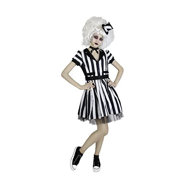 Déguisement Officiel Beetlejuice Pour Homme - Costume Rayé Complet (Veste, Pantalon, Cravate)