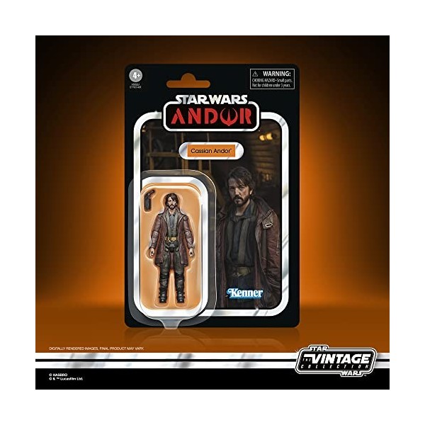 Star Wars Hasbro F5522 The Vintage Collection, Andor, Figurine Cassian Andor de 9,5 cm, pour Enfants, à partir de 4 Ans