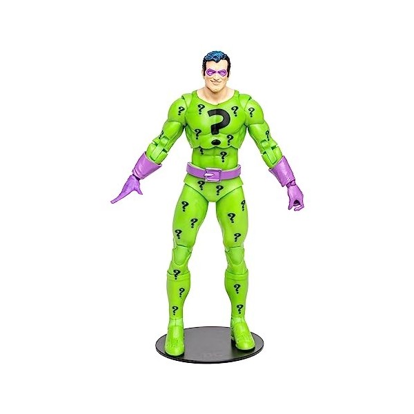 McFarlane DC Multiverse The Riddler Figurine daction de 17,8 cm – Collection Ultra articulée avec Mains alternatives et Cann