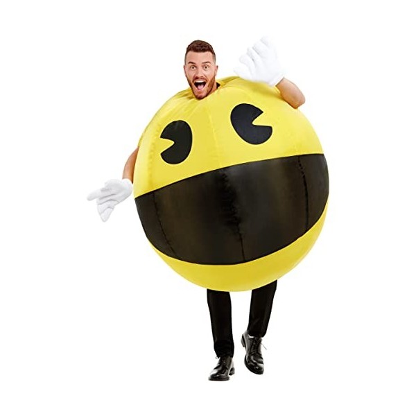 Funidelia | Déguisement Pac-Man gonflable 100% OFFICIELLE pour femme et homme taille Taille unique ▶ Jeux vidéo, Années 80, A