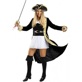 Funidelia | Déguisement pirate deluxe Collection colonial pour femme Corsair, Boucanier - Déguisement pour Adultes et accesso
