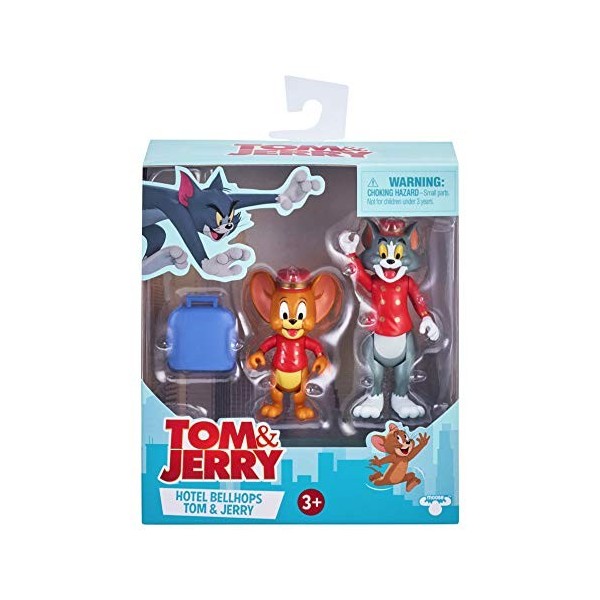 Tom & Jerry - Lot de 2 figurines préférées de scènes de film de 7,6 cm – Hotel Bellhops Tom & Jerry 14463 