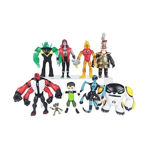 Ben 10 Figurine Omnitrix Monster Model Toy Ben10 Ensemble de figurines quatre bras, matière grise, kineceleran, tête de diama