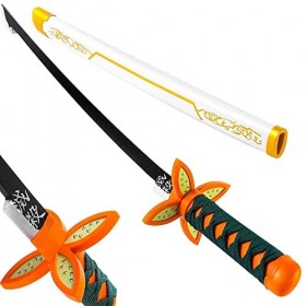 Kimimara Épée Demon Slayer - Katana en bambou - Accessoire pour cosplay - Kochou Shinobu - Taille enfant