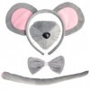 Ensemble daccessoires de costume de souris - Oreilles de souris, bandeau, queue, nez et nœud papillon, ensemble daccessoire