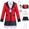 Foanja Yumemite Yumemi Déguisement Filles Femmes Cosplay Kakegurui Anime Complet Uniforme Vestes Chemisiers Jupes et Accessoi