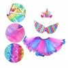 Holibanna 7 Ensembles Tutu Cosplay Accessoires Violet Gonflé Robe Enfant en Bas Âge Tulle Robe Cosplay Vêtements Licorne Jupe