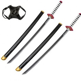 GALLIN Demon Slayer Katana Épée Japonais Bois Épée De Samouraï Arme Accessoires Anime COS Fait À La Main Ninja Lame Amateurs 