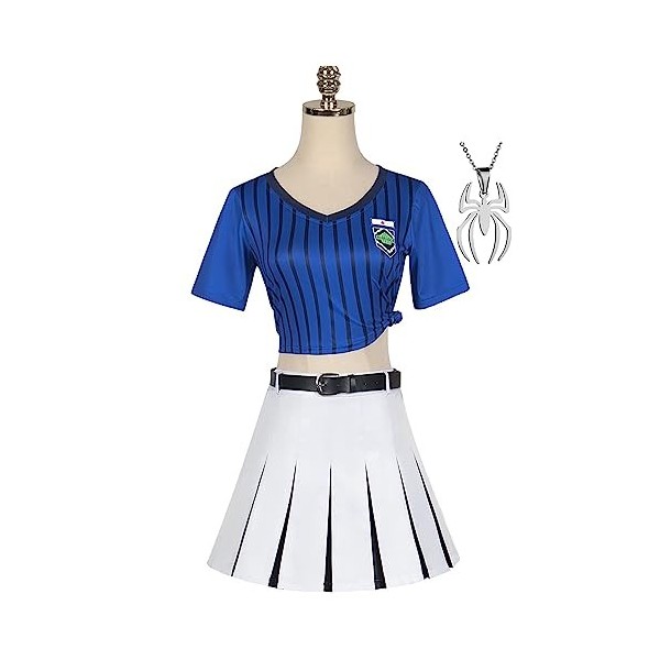 Anime BLUELOCK Cosplay Vêtements Mascarade Danse Soirée Uniforme Avec Collier Déguisement De Carnaval Dhalloween pour Adulte