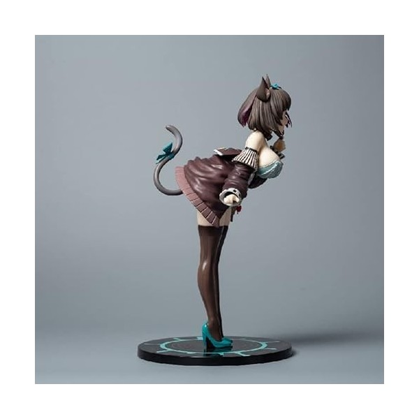Objets de table statiques, figurine, série Beautiful Girl, fille oreille de chat en chocolat, environ 26 cm de haut, personna