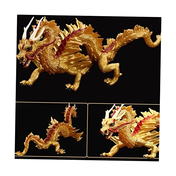 Totority 2 Pièces Jouet Dragon Doré Ornement Jouet pour Enfants Jouets pour Enfants Jouets pour Enfants Modèle De Dragon Joue