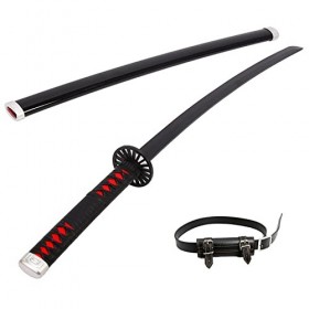 HASMI Lame de Katanas de Cosplay Slayer Avec Ceinture, Jouet Épée En Bois DAnime, Modèle DAccessoire DArmes, Petit Katana 