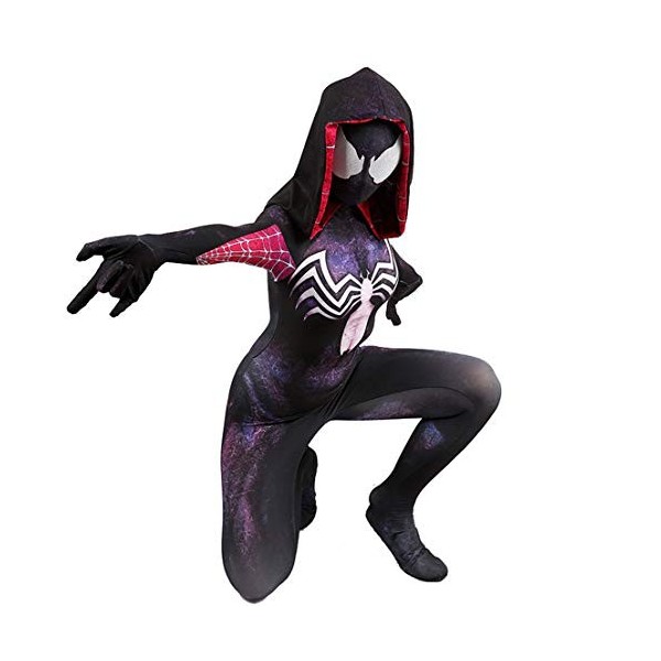 MODRYER Spider Man Costume Femme Gwen Cosplay Costume Costume Jumpsuit Venom Bodysuit Enfants Adultes superhéros Onesies Lycr