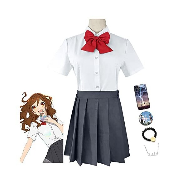 Anime Cosplay Vêtements Your Name Miyamizu Mitsuha Uniforme Costume Ensemble Complet Daccessoires Bijoux Shabiller Convient