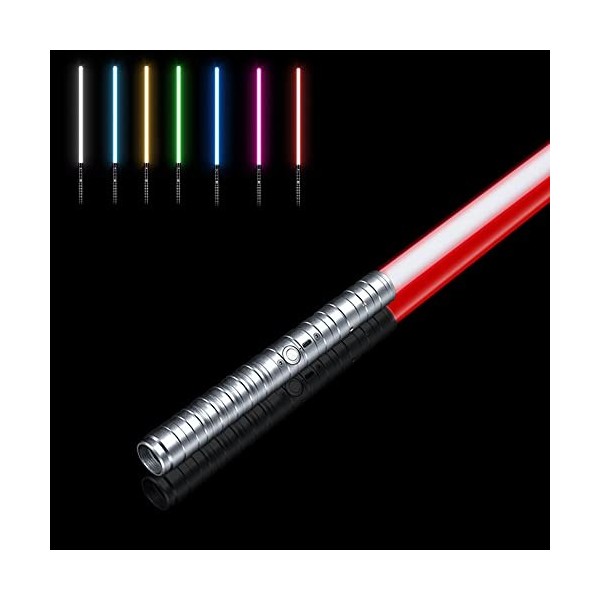 Épée lumineuse LED en métal RVB 7 couleurs Force FX Heavy Duel Light Sword, rechargeable, haute lumière avec FOC, blaster, jo