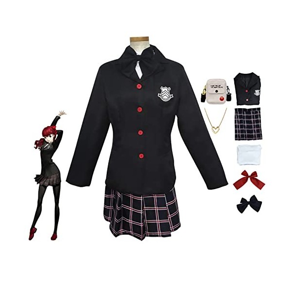 Anime PERSONA Cosplay Vêtements Uniforme Mascarade Danse Soirée Costumes Ensemble De 7 Pièces Avec Des Accessoires De Collier