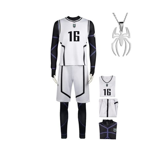 Anime Cosplay Vêtements BLUELOCK Costumes Unisexe Adulte Tenue De Sport Mascarade Danse Soirée Avec Accessoire Collier Convie