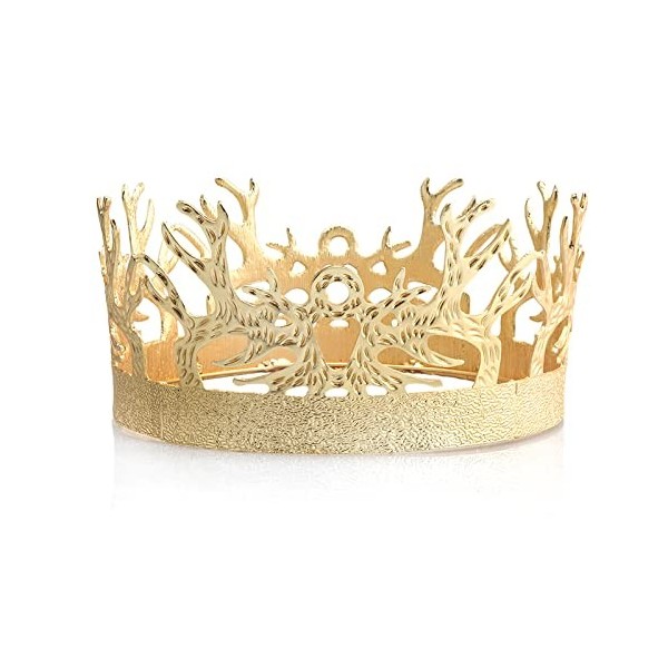 nihngvjm Couronne Antlers Roi médiéval déguisement Accessoire de déguisement dhalloween for Bal de Promo fête danniversaire