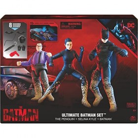 dc comics Lt. Gordon, Coffret Contenant 2 Figurines articulées Exclusives de 10 cm et Un véhicule Voiture de Police, Pièces à