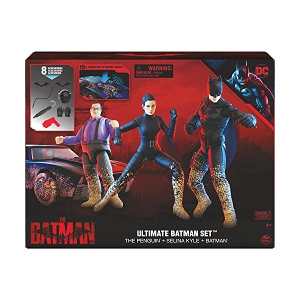 dc comics Lt. Gordon, Coffret Contenant 2 Figurines articulées Exclusives de 10 cm et Un véhicule Voiture de Police, Pièces à