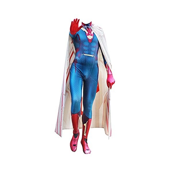 MYYLY Avenger Vision Combinaison Garçons Cosplay Superhero Costume Halloween Noël Carnaval Party Accessoires Body Lycra Spand