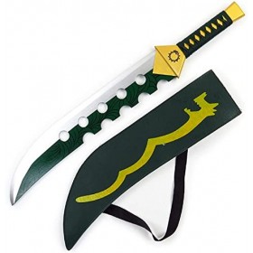 JK-Colin Épée en Bois Les Sept péchés capitaux COS Accessoires danime équipement darme tête de Couteau en Bois Fourreau Mel