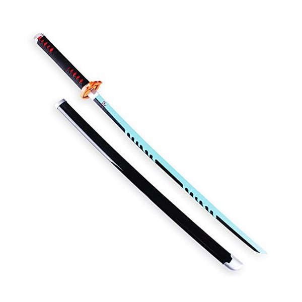 Uvency Anime Cosplay Katana Cos Bambou En Bois Épée Slayer Lame Avec Fourreau, Arme Accessoire Cosplay Prop Jouet, Halloween 