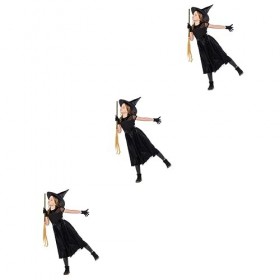 Didiseaon Jupe De Sorcière 3 Ensembles L Costume Fille Ceinture Robe Pour Tenue Sorcière Enfants Filles Mascarade Vêtements A