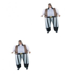 ABOOFAN 2 Pcs Favos Costume Party Pirate Mascarade Drôle Up Robe Vêtements Gonflables Pour Cosplay Jeux De Rôle Costumes Coup