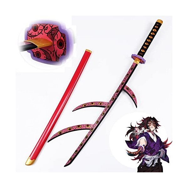 WWMM Demon Slayer Anime Épée, Kokushibou Cosplay Katana, Cadeaux pour Fans DAnime, Halloween Accessoires De Jeux De RôLe, Ob