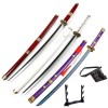 BRELHF Épée Katana Roronoa Zoro Accessoire de Cosplay danime Japonais sandai kitetsu/Wado Ichimonji/Yama Enma Size : Enfant