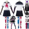 LCARY Déguisement Dangan-ronpa Cosplay, Ibuki Mioda Kimono Cape Vêtements, Personnage de jeu Ibuki Mioda Uniforme JK Maid Dre