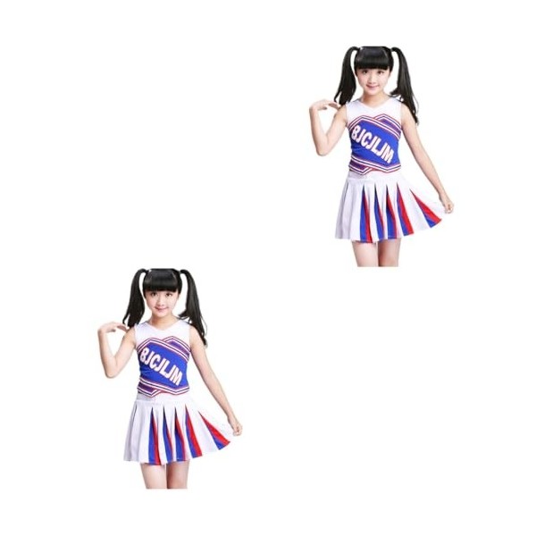 ifundom 2 Pièces Enfants Pom-Pom Girl Cosplay Enfants Cosplay Accessoire Enfants Costume De Fête Enfants Costume Robe Pour Fi