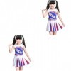 ifundom 2 Pièces Enfants Pom-Pom Girl Cosplay Enfants Cosplay Accessoire Enfants Costume De Fête Enfants Costume Robe Pour Fi