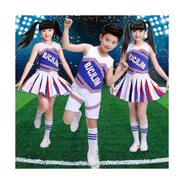 ifundom 2 Pièces Enfants Pom-Pom Girl Cosplay Enfants Cosplay Accessoire Enfants Costume De Fête Enfants Costume Robe Pour Fi