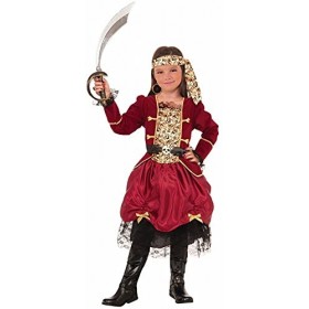 Forum Novelties 76409 Accessoire de fête pour fille Motif pirate Rouge Taille S