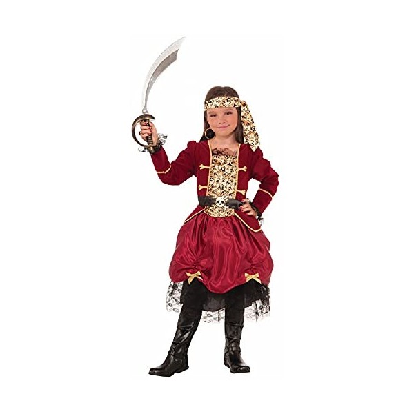 Forum Novelties 76409 Accessoire de fête pour fille Motif pirate Rouge Taille S