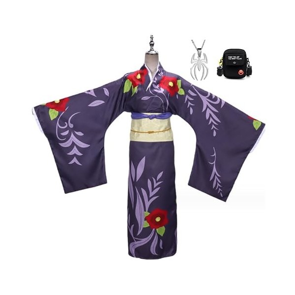 Anime Demon Slayer Tamayo Cosplay Vêtements Avec Collier Mascarade Danse Soirée Ensemble Kimonos Habillage De Fête De Carnava
