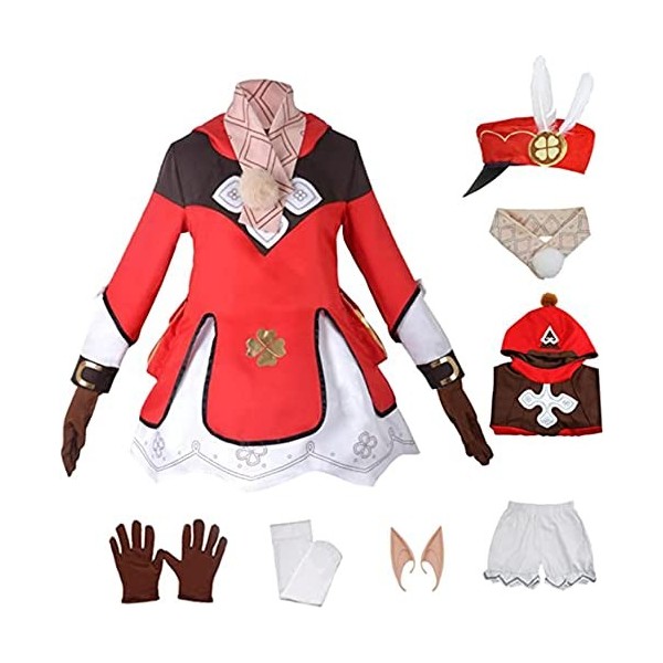 RUIZE Costume de jeu Genshin Cosplay, uniforme de déguisement de personnage de jeu, Genshin Impact sur le thème Klee Hallowee