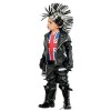 Unbekannt Costume pour Enfants Punk Rebel Kid Deluxe Beaucoup daccessoires Black Punker UK Iroquois Rocker Carnival 128 