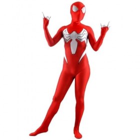 DETMOL Déguisement Costume Spiderman Garçons Super-héros, Unisexe Adultes des Gamins Déguisements Combinaison Le Maillot De C