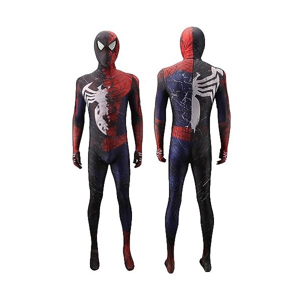 DETMOL Déguisement Costume Spiderman Garçons Super-héros, Unisexe Adultes des Gamins Déguisements Combinaison Le Maillot De C